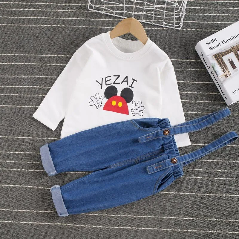 2-piece Sweatshirt & Bib Pants for Toddler Boy Children's Clothing