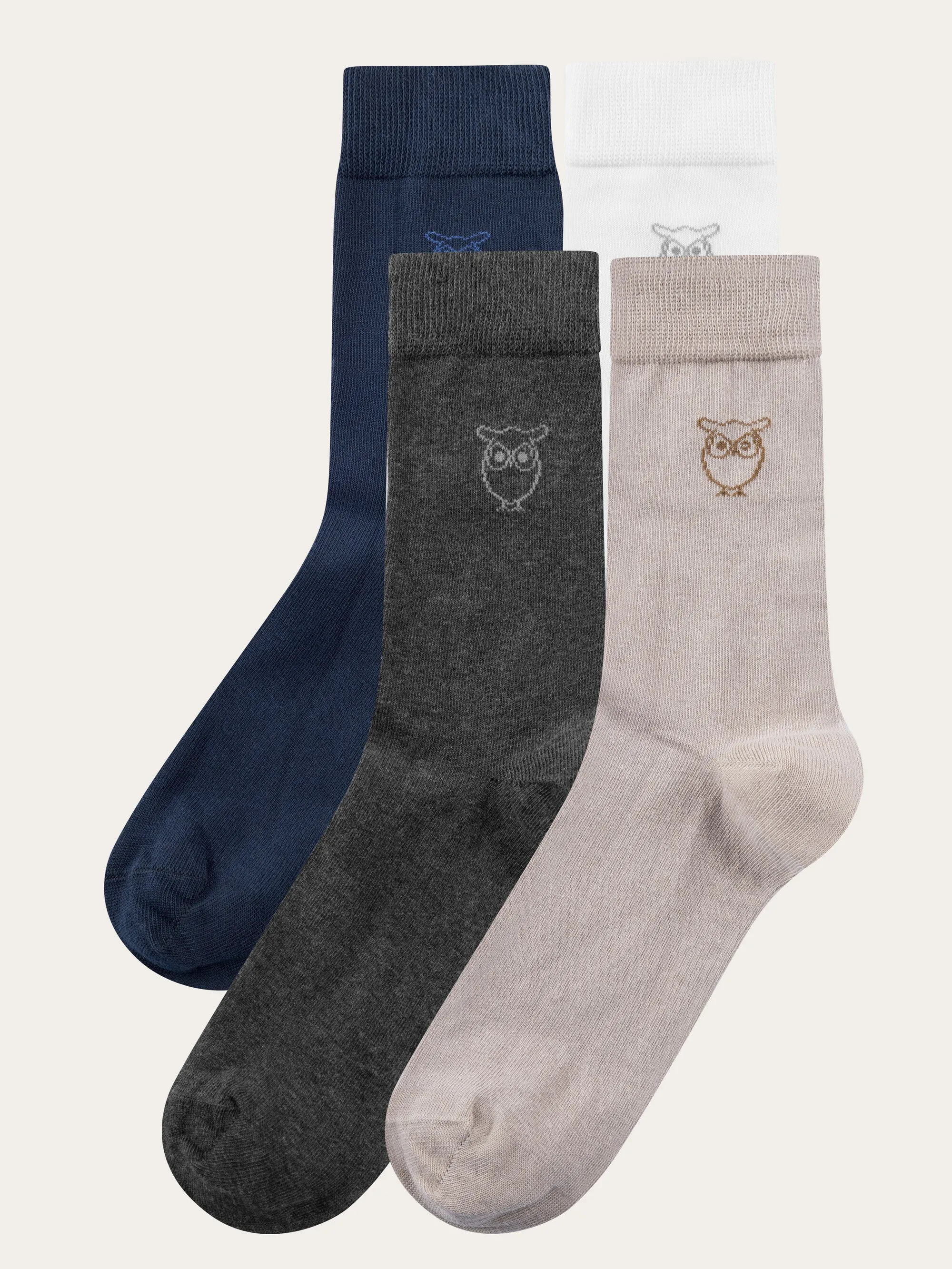 4-pack socks - solid socks - Light feather gray