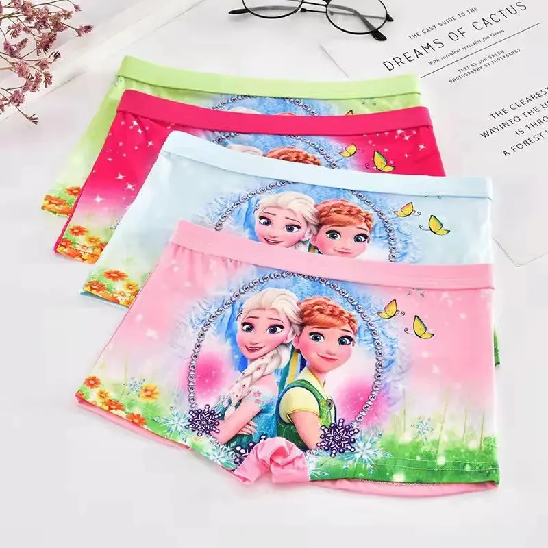 4pcs Disney Spiderman Children's Panties Cartoon Cotton Avenger Boys Boxers Frozen Girls Underwear Child Underpants