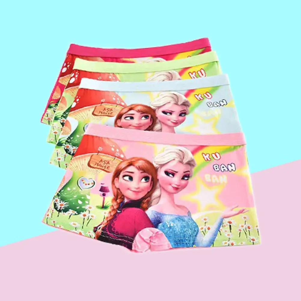 4Pcs/bag Disney Children's Panties ELsa Cartoon Frozen Girls Underwear Child Avenger Underpants boys Boxers