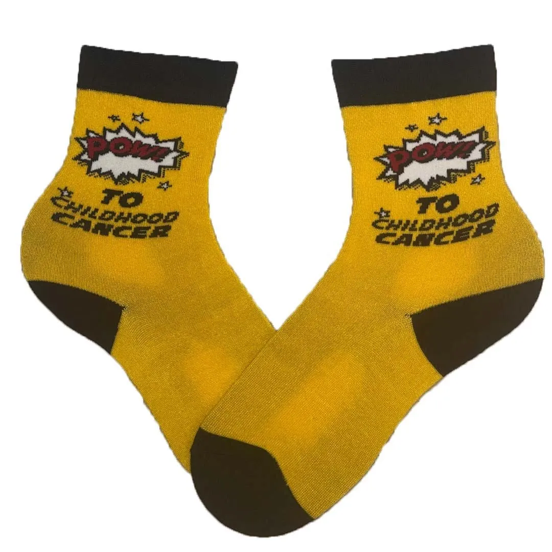 American Cancer Society POW To Cancer Children's Crew Socks