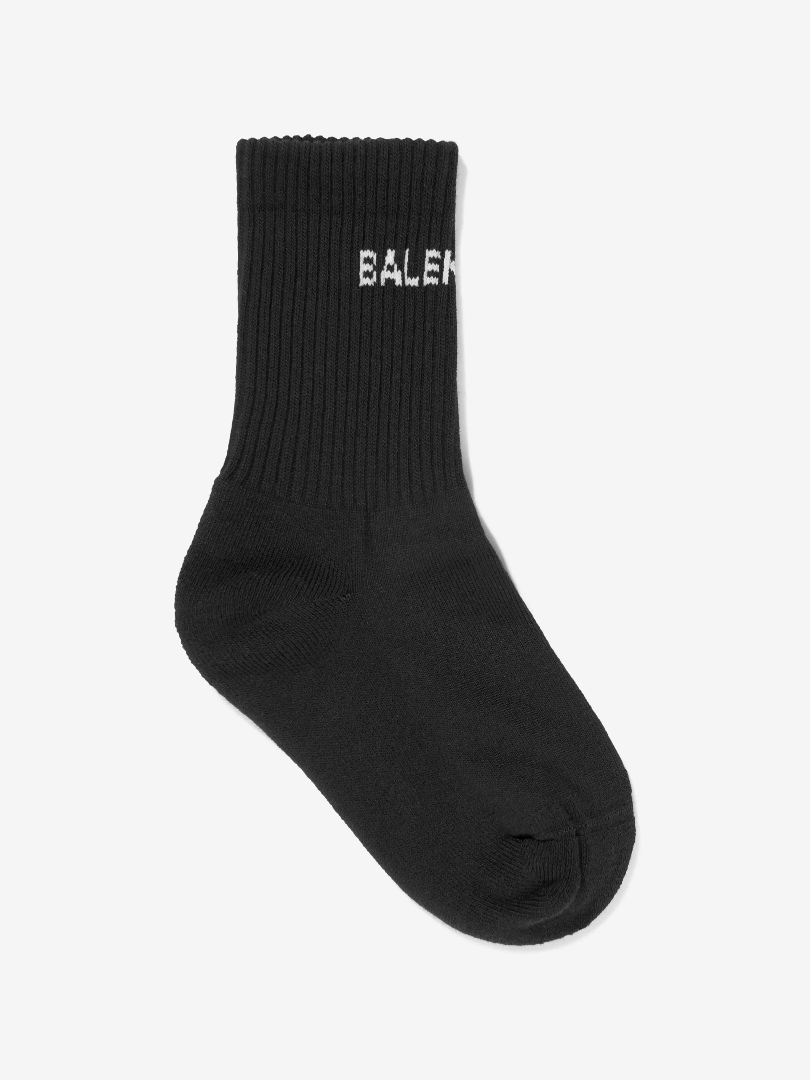 Balenciaga Kids Tennis Socks in Black