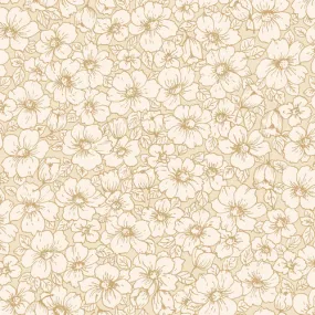 Blank Quilting Beige Floral Studio Beige Cotton Prints