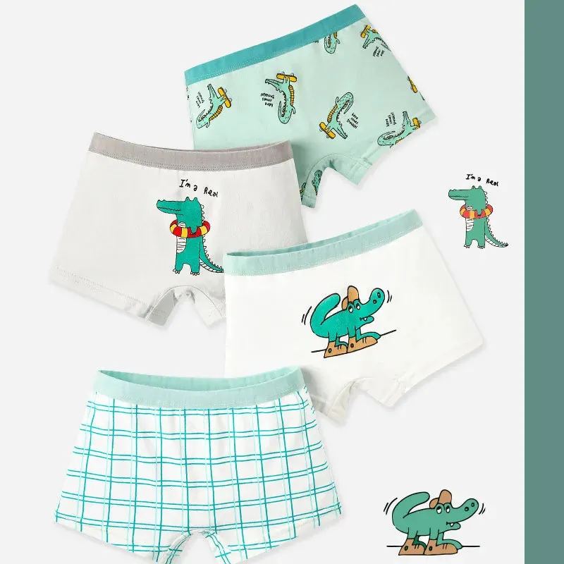 Boys Underwear Cotton Briefs 1-11Year-old Children's Boxer Kids Shorts Baby Underpants 4pcs