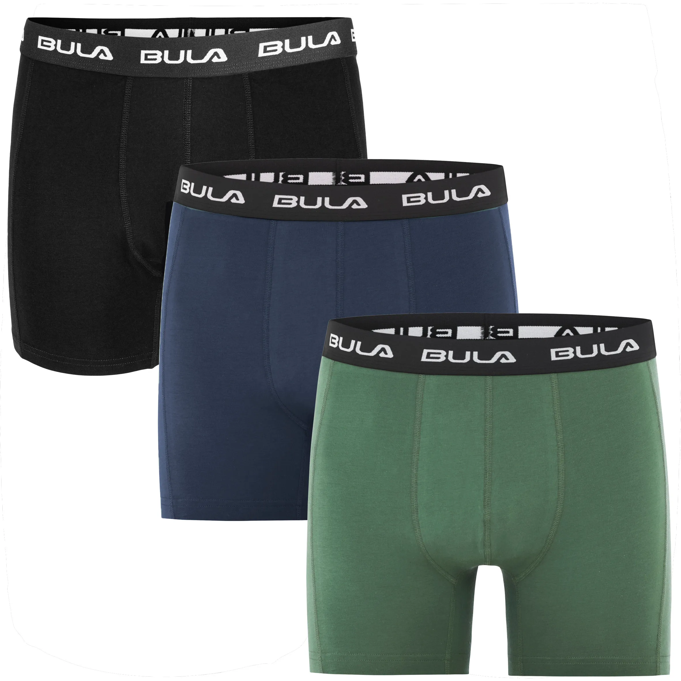 Bula Men&#x27;s Frame 3pk Boxers Ivy/Black/Navy | Buy Bula Men&#x27;s Frame 3pk Boxers Ivy/Black/Navy here | Outnorth