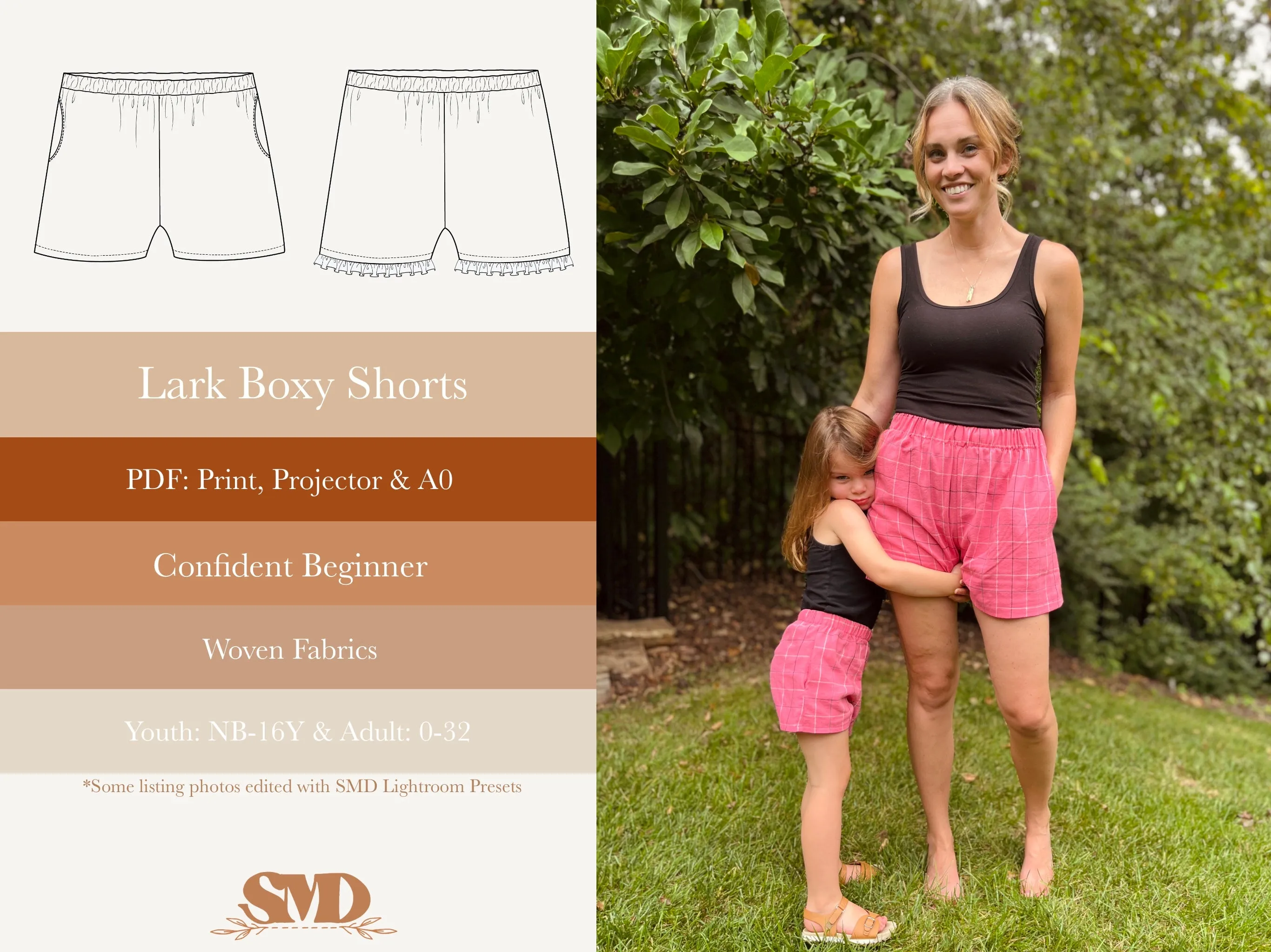 Bundle Lark Boxy Shorts Digital Sewing Pattern