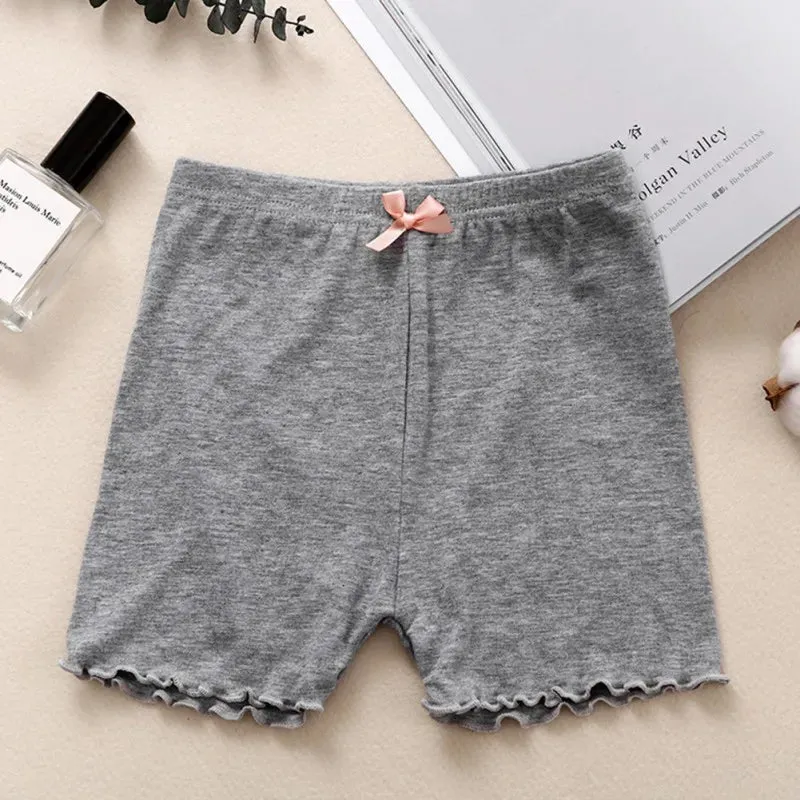 Children Girls Stretchy Safety Panties Kids Cotton Toddler Child Underwear Children's Briefs Short Solid Color For 3-12 Years