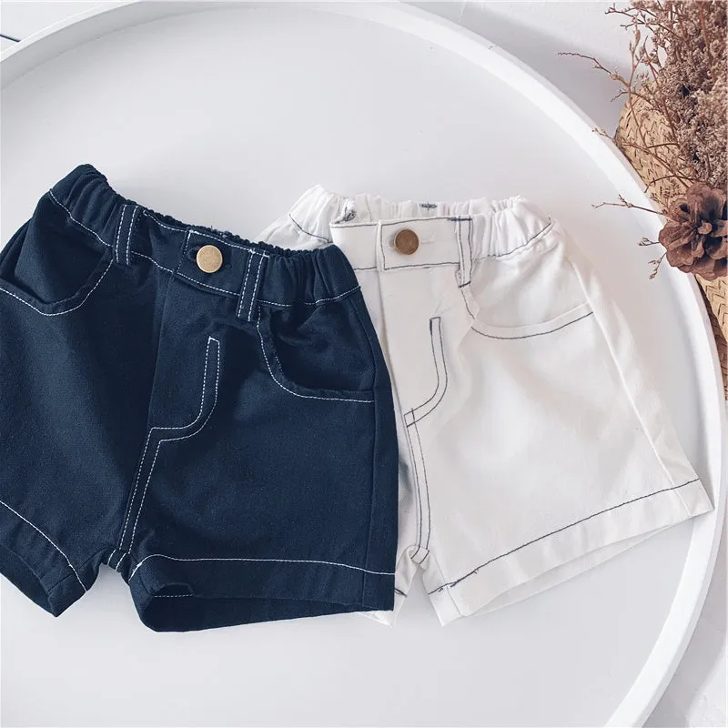 Children'S Clothing Spring And Summer Boys And Girls Jeans New Hot Pants Children'S Casual Five-Point Pants Baby Pants