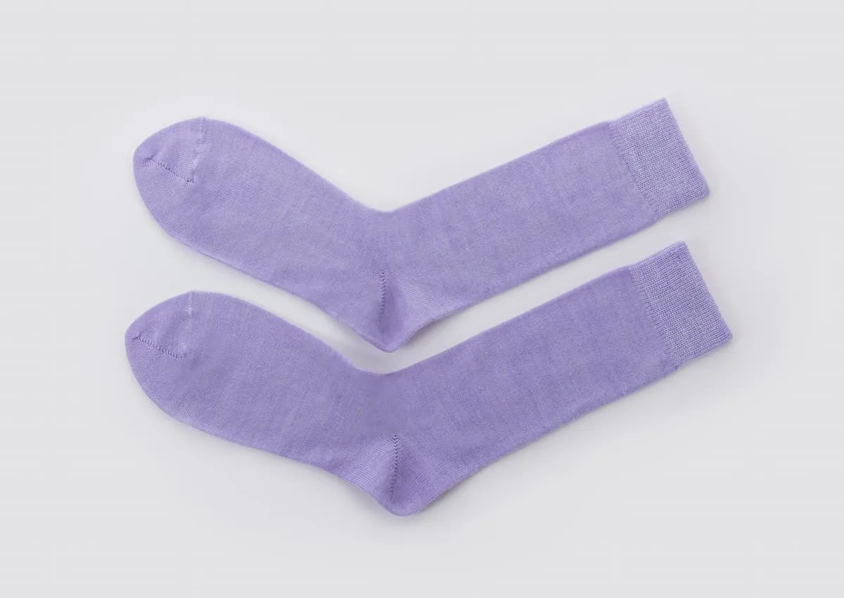 Children's Lilac Merino Socks