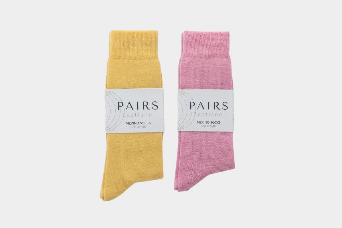 Children's Merino Yellow & Pink Collection