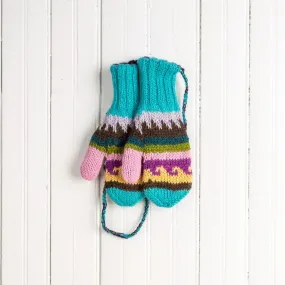 Children's Multicolor Baby Alpaca Mittens