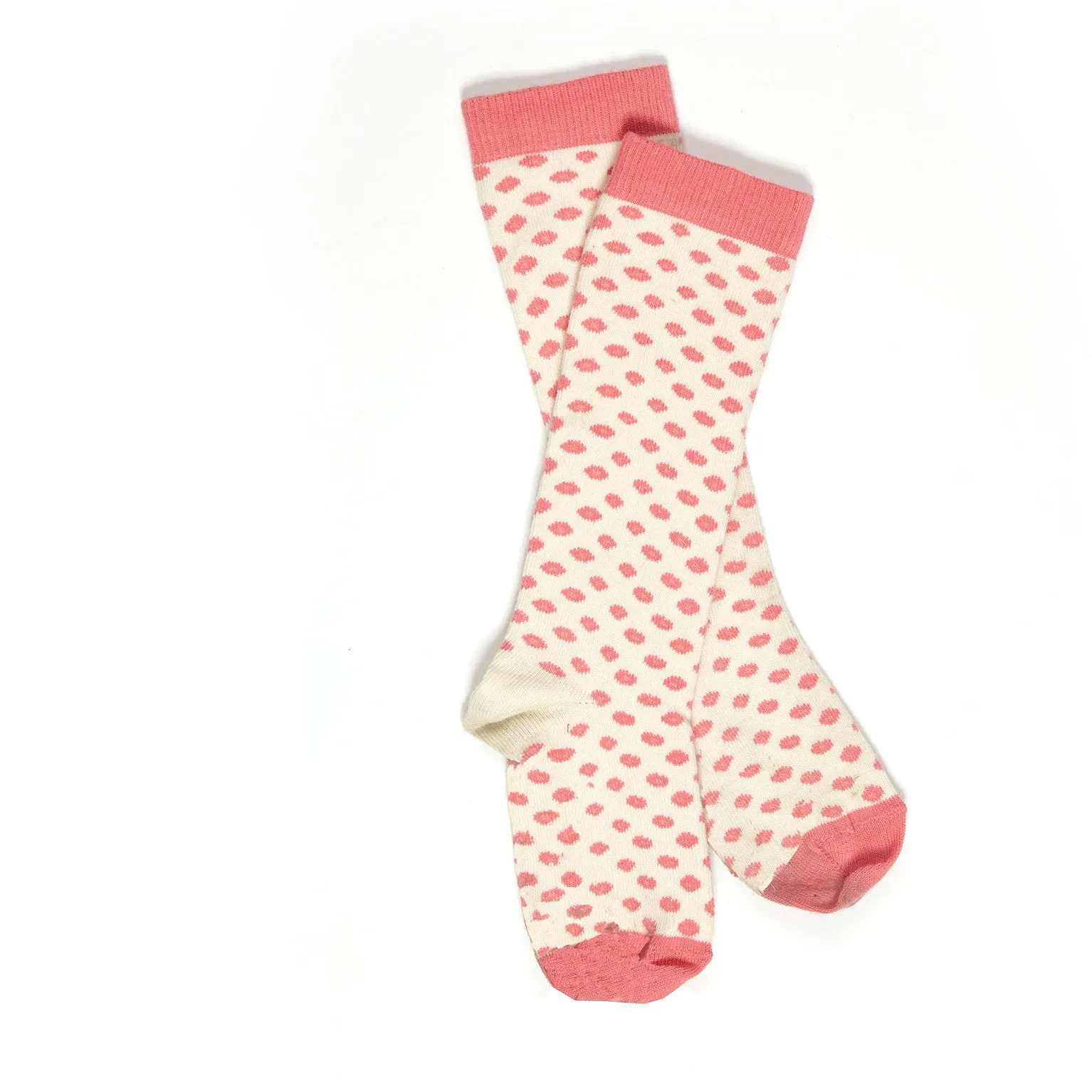 Children's Socks - Pink Floral Dot