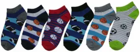 childrens striped no show socks- sports- size 4-6 Case of 360