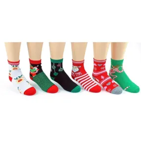 Christmas Children's Ankle Sock 3 pk