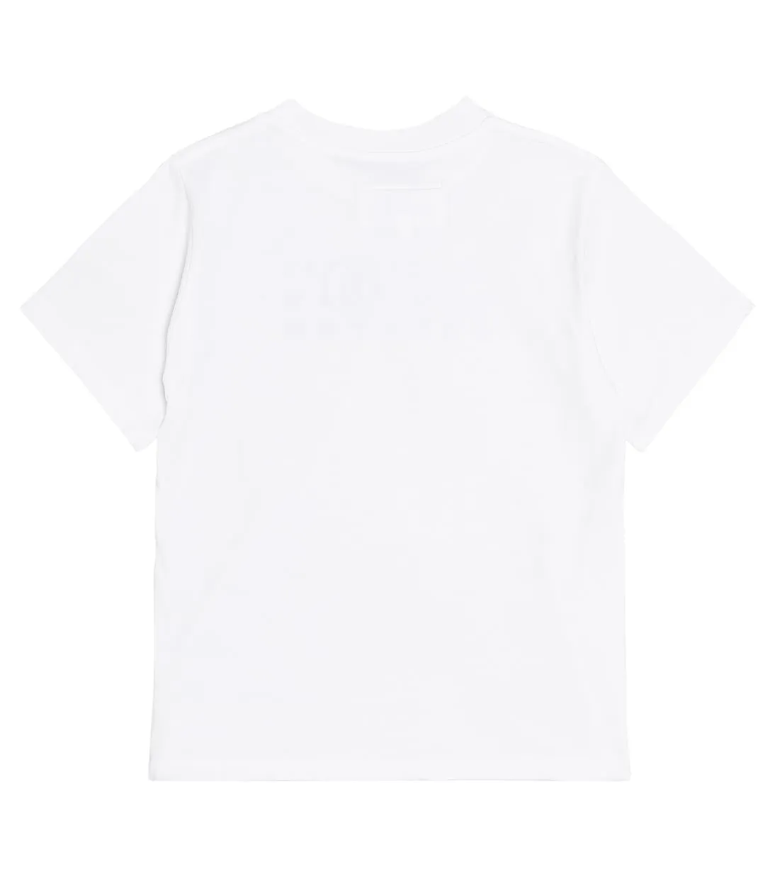 Cotton jersey T-shirt with Mm6 Maison Margiela Kids print, white