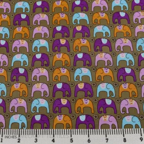 Elephant Parade Animal Cotton Print