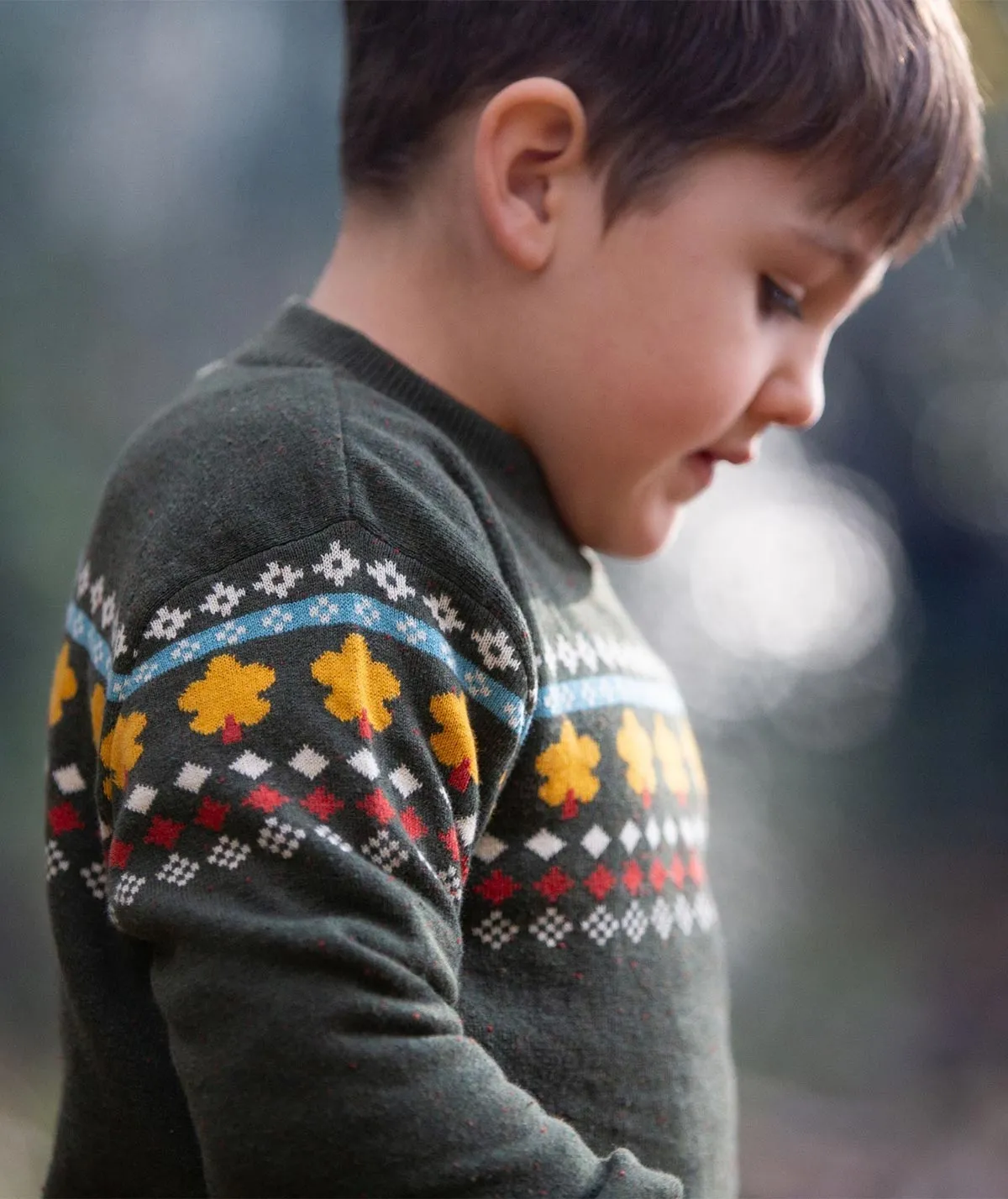 Fair Isle Knitted Jumper - Autumn Leaf