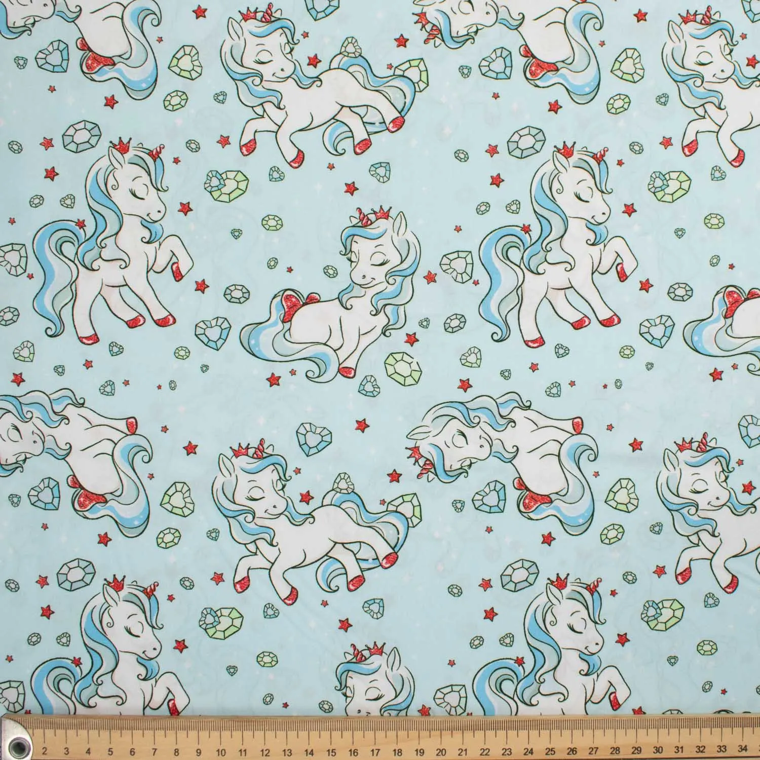 Fantasy Childhood Series Love Little Pony Blue Cotton Prints