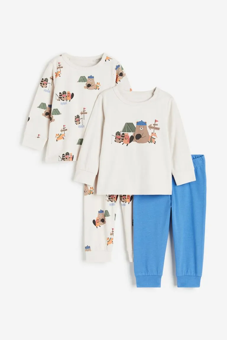 H&M Cotton Print 2-Piece Pajama Set