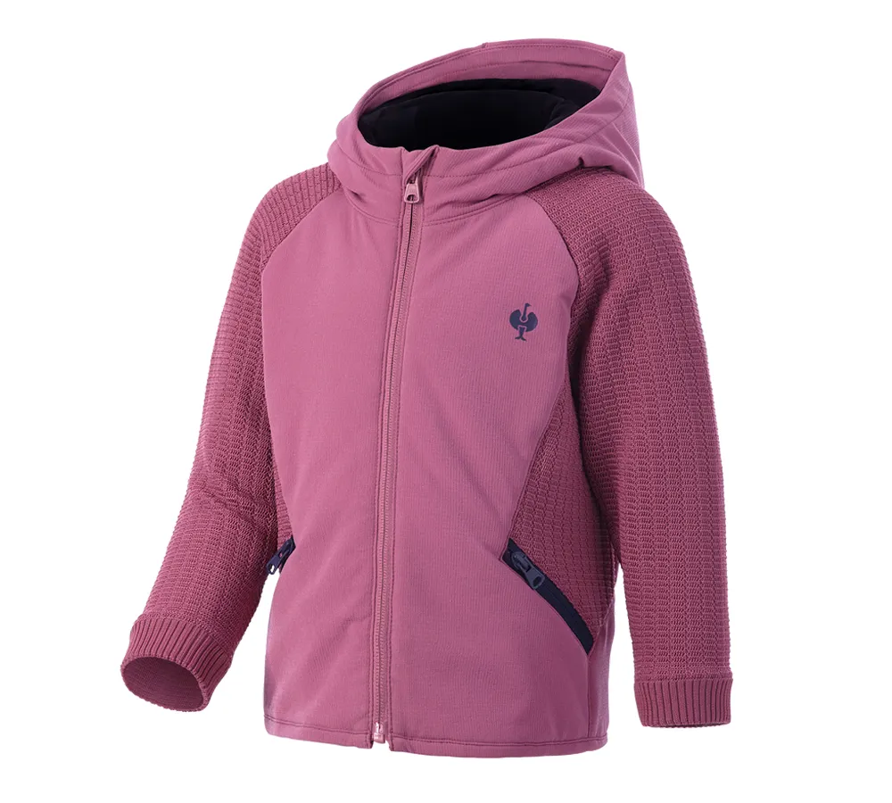 Hybrid hooded knitted jacket e.s.trail, children's