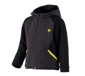 Hybrid hooded knitted jacket e.s.trail, children's