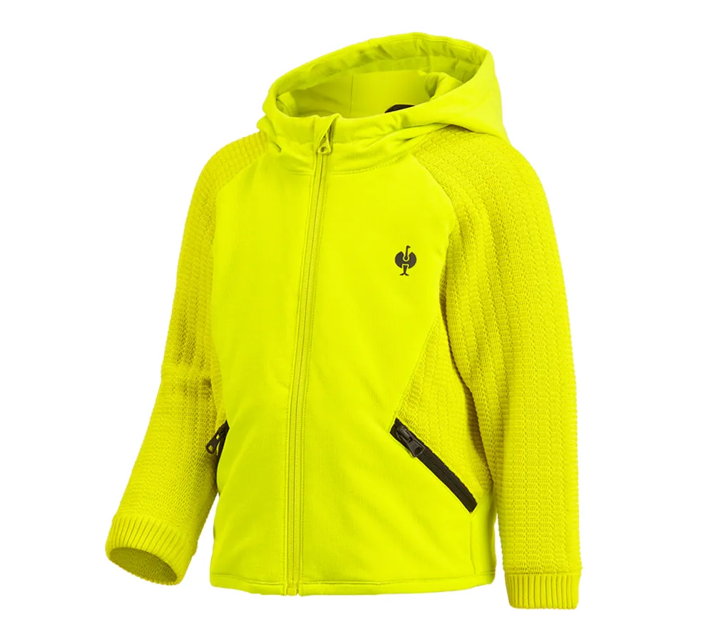 Hybrid hooded knitted jacket e.s.trail, children's