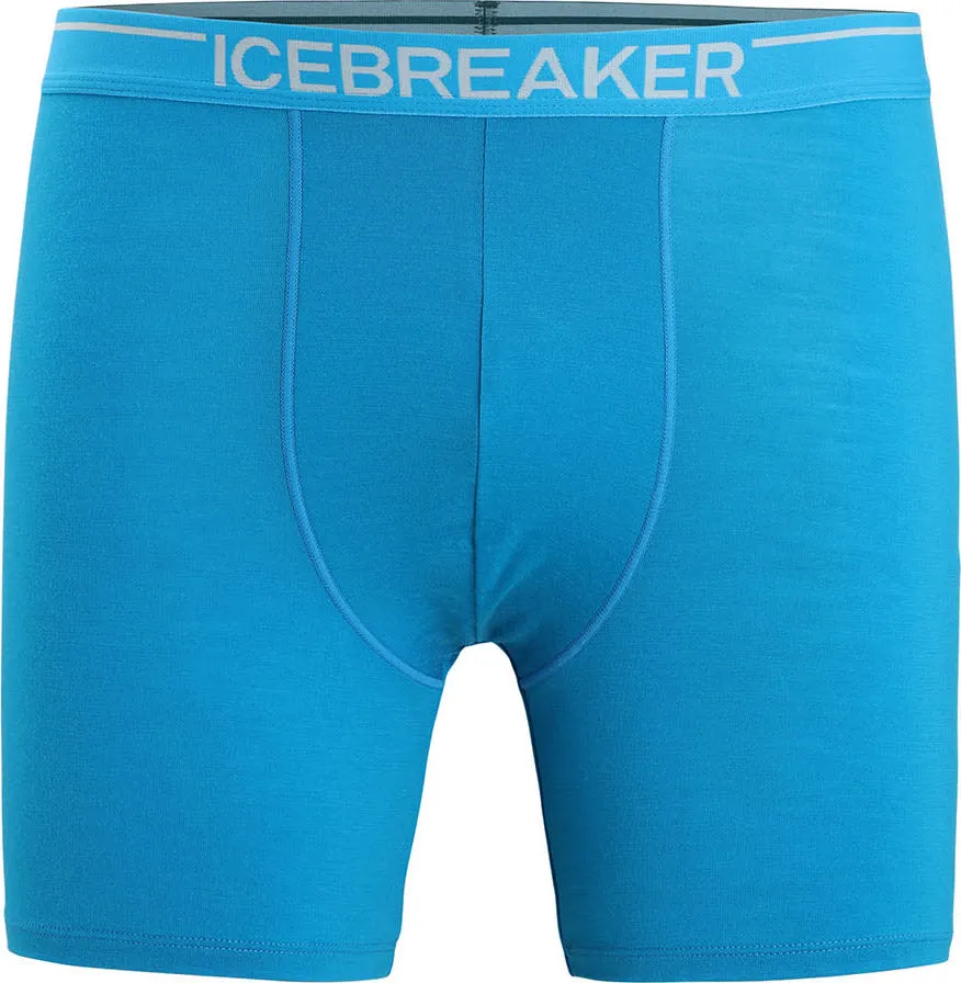 Icebreaker Men&#x27;s Anatomica Long Boxers Geo Blue | Buy Icebreaker Men&#x27;s Anatomica Long Boxers Geo Blue here | Outnorth