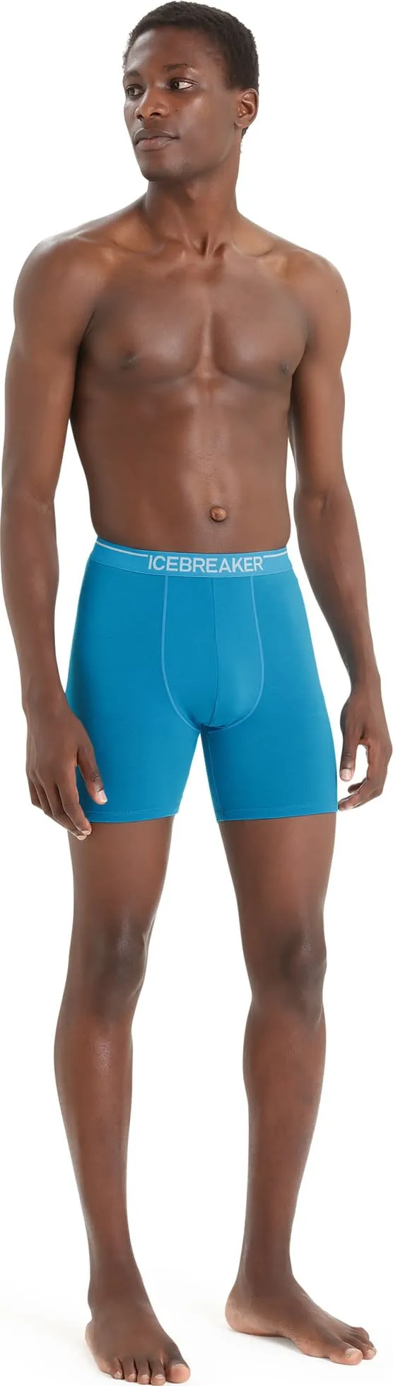 Icebreaker Men&#x27;s Anatomica Long Boxers Geo Blue | Buy Icebreaker Men&#x27;s Anatomica Long Boxers Geo Blue here | Outnorth