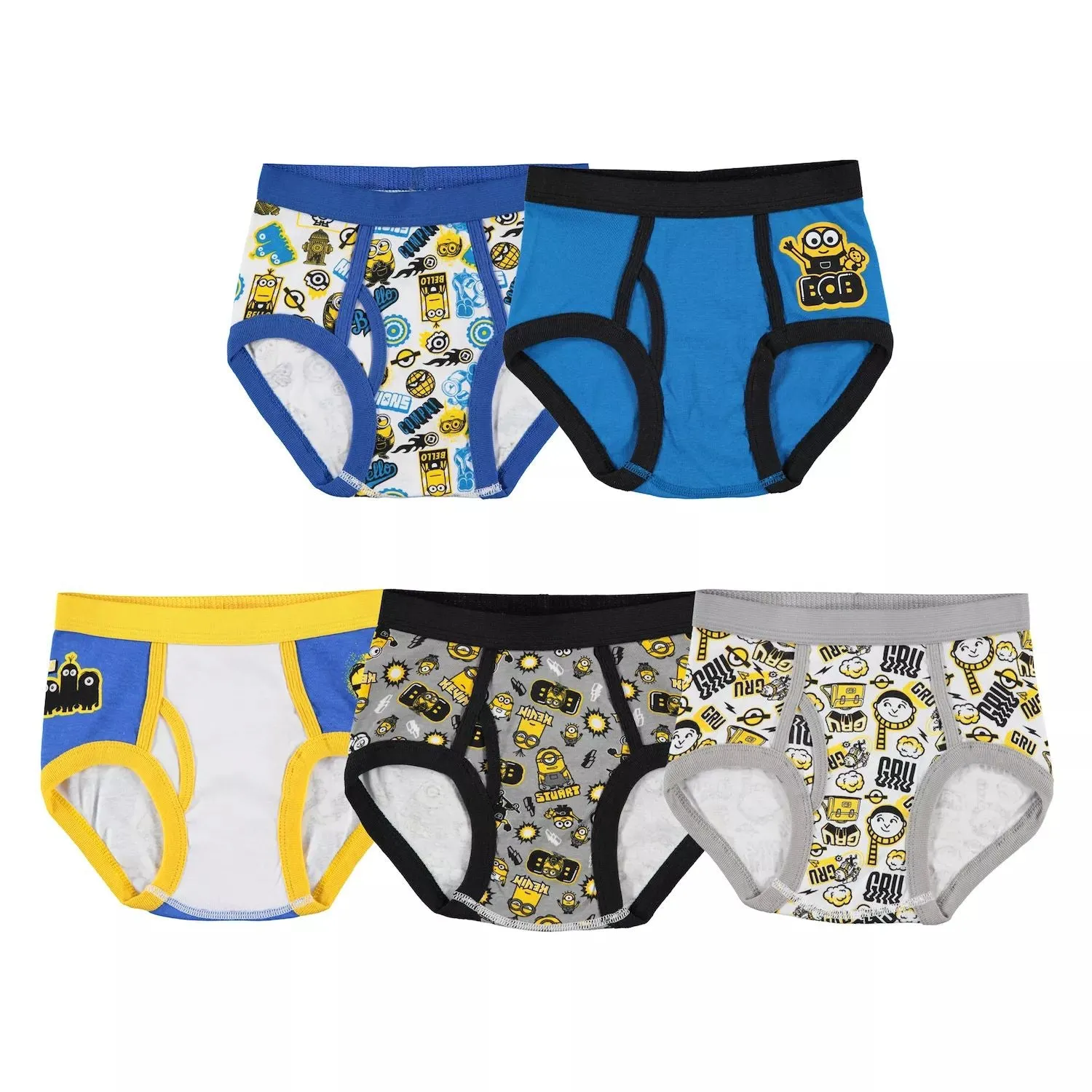 Minions Boxer Briefs for Boys 4-8 Years Licensed Character