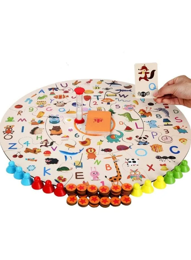 Montessori Early education toys wooden jigsaw puzzle parent-child interaction detective search card memory board game for kids