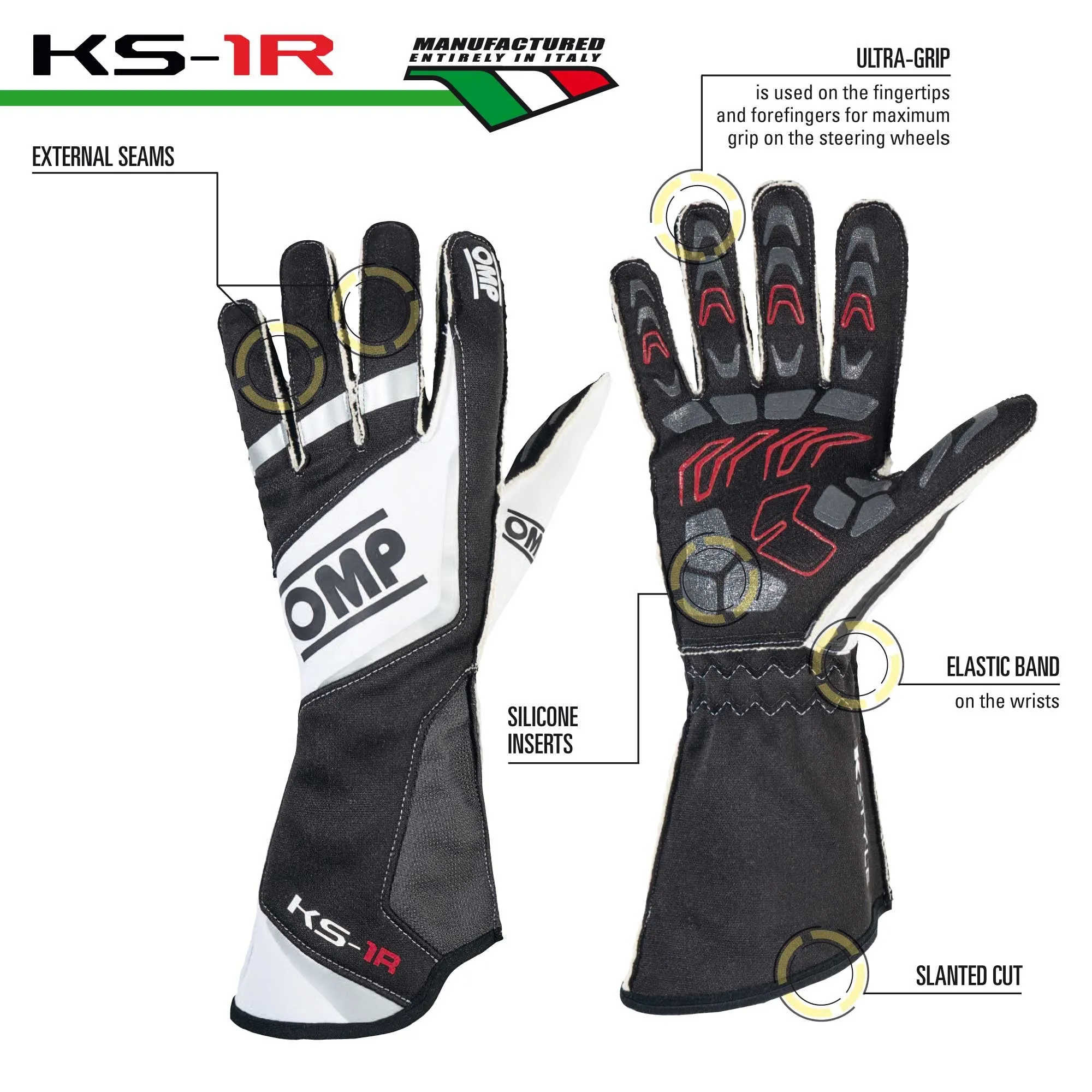 OMP | KS-1R   FREE customization | Karting Gloves | PRO-Level