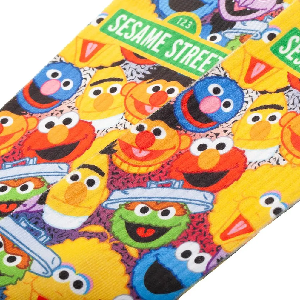 Sesame Street Adult Allover Character Design Crew Socks For Men For Women